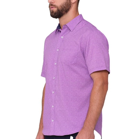 SOLD - Nick Graham Performance Stretch Sport Short Sleeve Woven Shirt - Picture 5 of 8